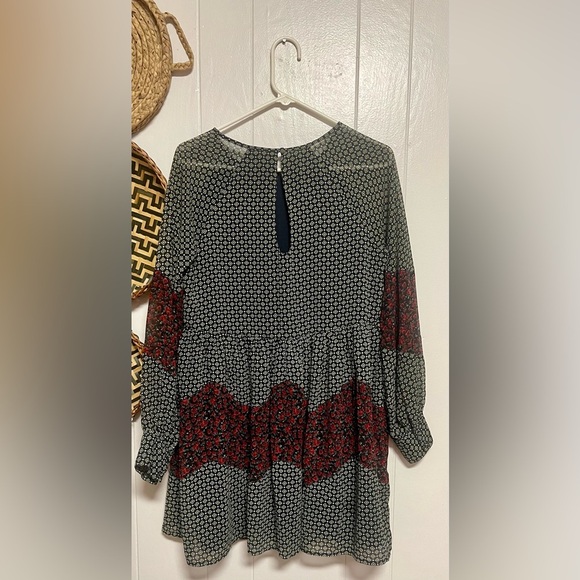 Asos Mixed Print Paisley/floral Boho Smocked Flowy Prairie Dress size 8 - Picture 2 of 6